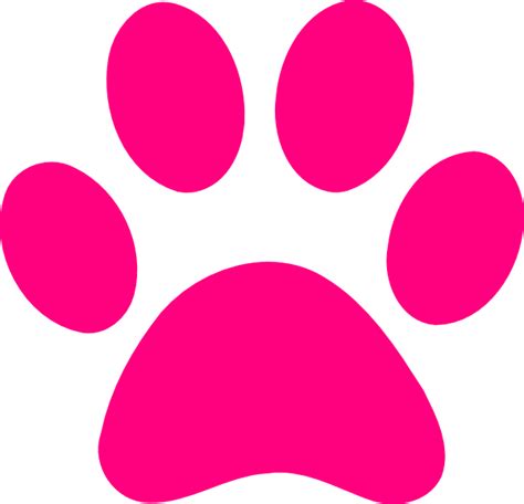 Vector Clip Art Online Royalty Free And Public Domain Pink Paw Print