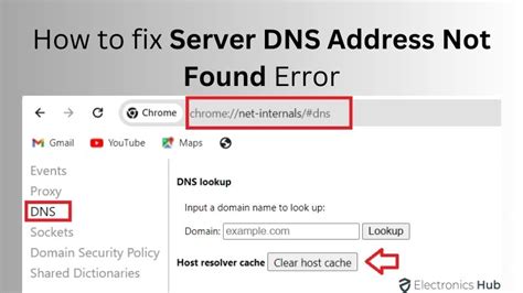How To Fix Server DNS Address Could Not Be Found Error ElectronicsHub