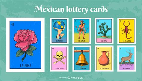 Diseños vectoriales de tarjetas de loteria mexicana para camisetas y