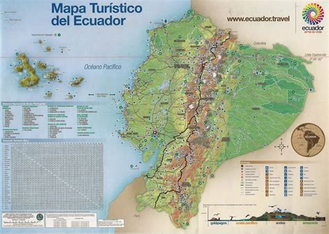 Procultur Ecuador Mapa TurÍstico Del Ecuador