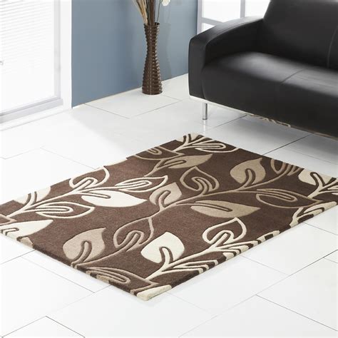 Retro Flower Rugs In Chocolate Free Uk Delivery The Rug Seller