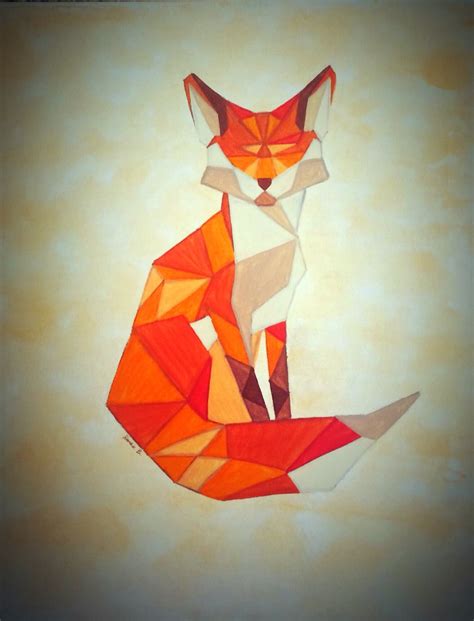 Geometric Fox Geometric Fox Geometric Art Animal Geometric Animals