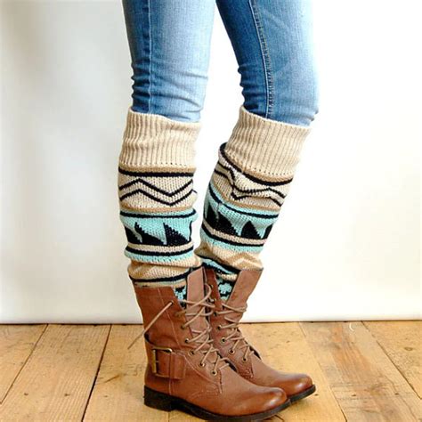 1pc Women Winter Warm Long Boot Socks Knee High Bohemia Winter Knitted Leg Warmers Boots Gaiters