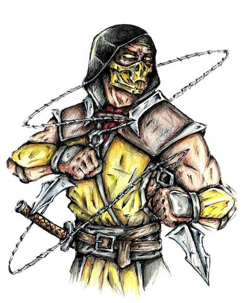 Scorpion By G O Dimm On Deviantart Mortal Kombat Art Mortal Kombat