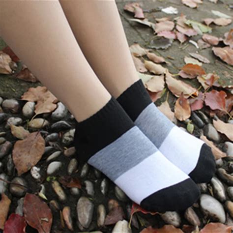 Korean Version Of The Three Color Cute Female Socks Women S Cotton Shallow Mouth Striped Short