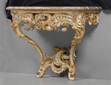 Rokoko ist keine eigene epoche, sondern ein stil des barock mit bestimmten merkmalen, die leichter sind als im barock selbst. KONSOLE "AUX ROCAILLES", Rokoko, Werkstatt des F.M ...