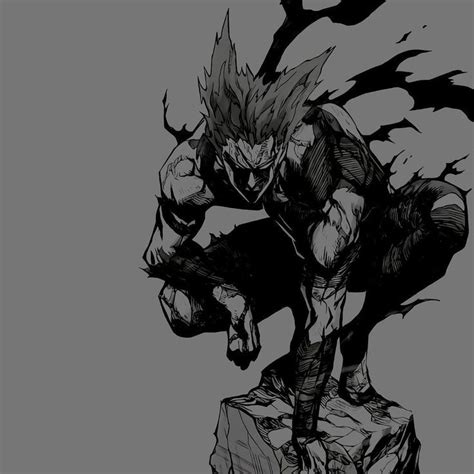 A Black And White Drawing Of A Demon Standing On Top Of A Rock With