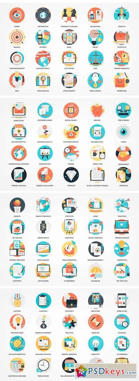 300 Flat Business Icons 2011058 Free Download Photoshop Vector Stock