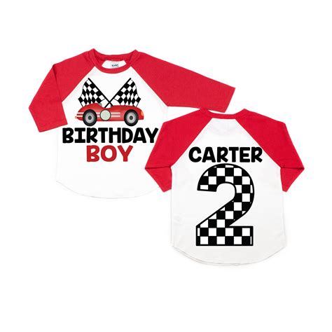 Race Car Boy Birthday Shirt Racecar Birthday Birthday Boy Etsy