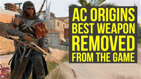 Assassin S Creed Origins Best Weapon Removed From The Game Just Before