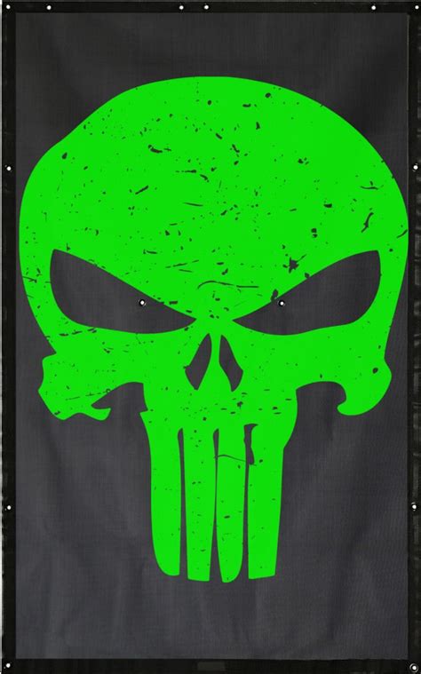 Full Sunshade Green Punisher Skull By Alien Sunshade 07