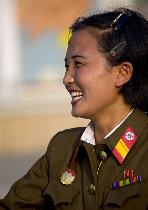 Smiling North Korean Female Soldier North Hwanghae Provin Flickr
