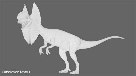 Dilophosaurus Rigged Animation Model Turbosquid 1313424