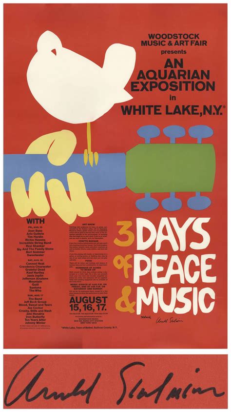 Sell Or Auction Your Original Arnold Skolnick Signed Woodstock Poster