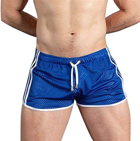 Mens Mesh Quick Dryin 3 Inch Booty Shorts Sexy Side Split