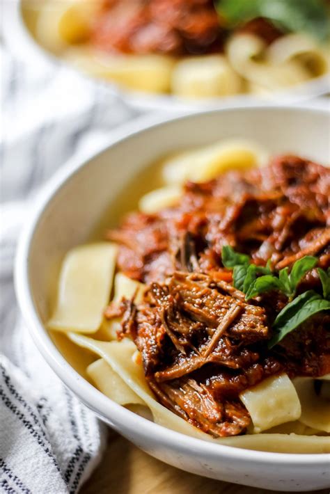 Slow Cooked Beef Ragu With Pappardelle The Seasoned Skillet
