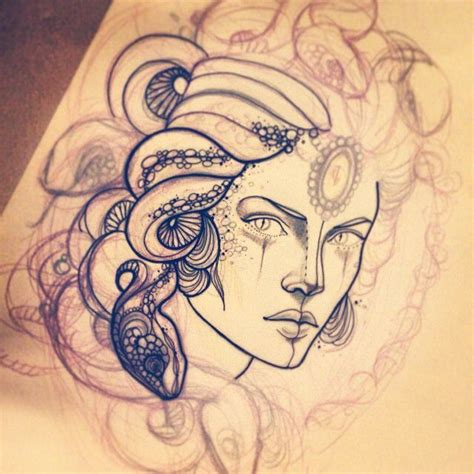 Medusa Diseño De Tatuaje De Medusa Tatuajes De Miedo Tatuajes De