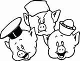 Pigs Pig Little Coloring Clipart Face Cartoon Pages Three Drawing Mud Printable Clip Cute Wecoloringpage Sheet Houses Getdrawings Getcolorings Color sketch template
