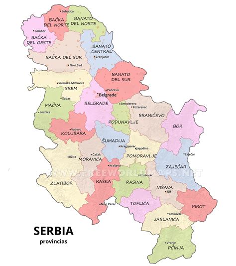 Mapa De Serbia