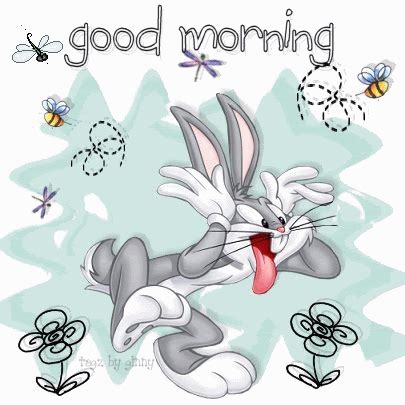 It S Monday Clip Art Good Morning Bugs Bunny Image Happy Good Morning Quotes Good Morning