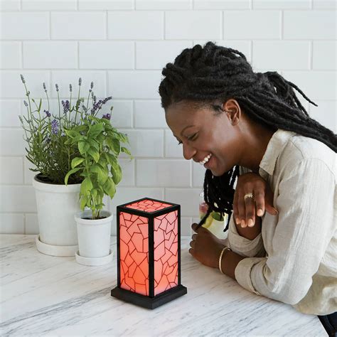 When you put your head down on yours, it sends a signal over the internet to light up the other as well. Long Distance Friendship Lamp | Wi-Fi Touch Lights ...