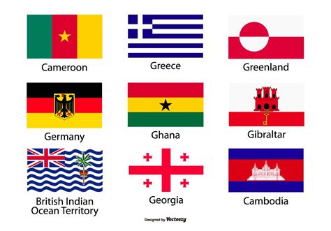 Assorted Country Flags Icon Collection 160715 Vector Art At Vecteezy