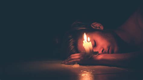 Sad Man With Candles On Hand Hd Depression Wallpapers Hd Wallpapers