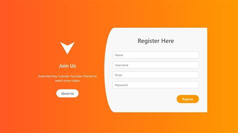 How To Make Registration Page Using Html And Css Login Registration