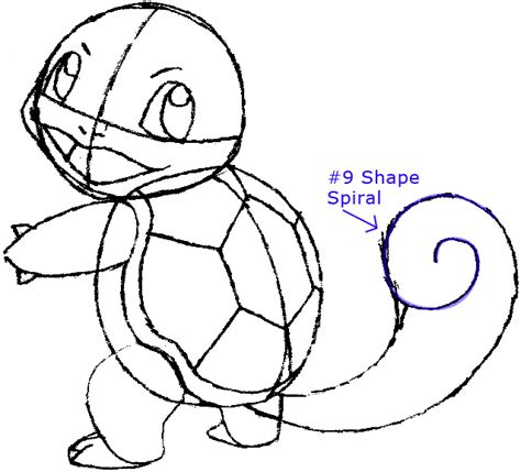 How To Draw Squirtle From Pokemon With Step By Step