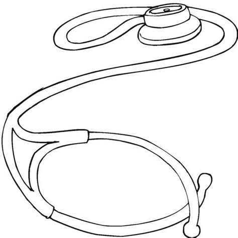 Stethoscope Medical Tool Coloring Page Coloring Sky Moms Crafts