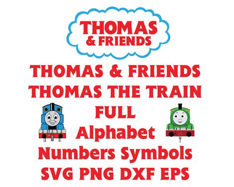 Thomas And Friends Font Svg Thomas The Train Alphabet Letters Etsy