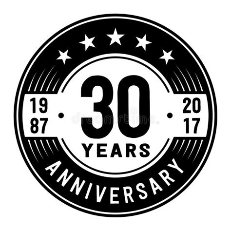 30 Years Celebrating Anniversary Design Template 30th Anniversary Logo