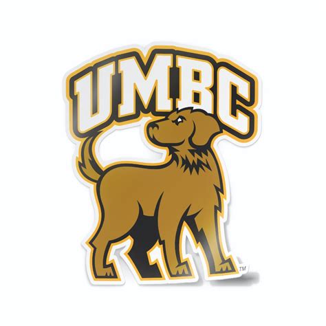 Umbc Retrievers Full Mascot And Wordmark Combo Logo Car Decal Bumper S