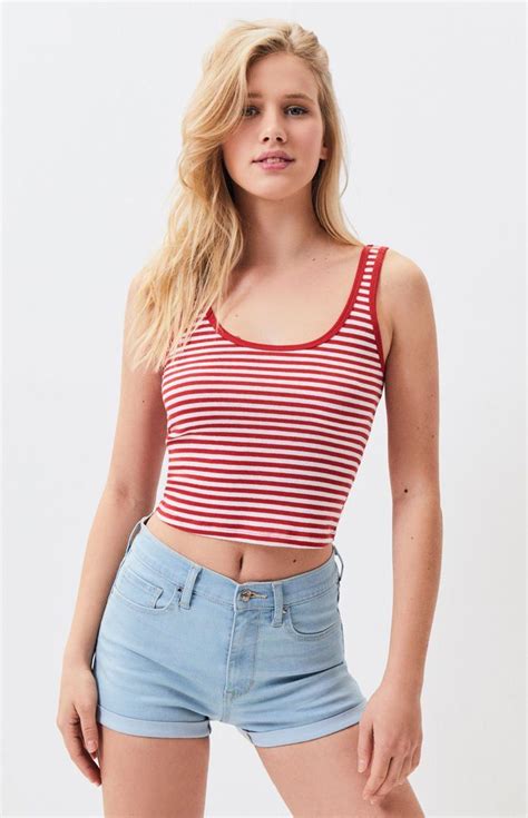 Ps Basics By Pacsun Sunset Tank Top In With Images Striped Tank Top Outfit