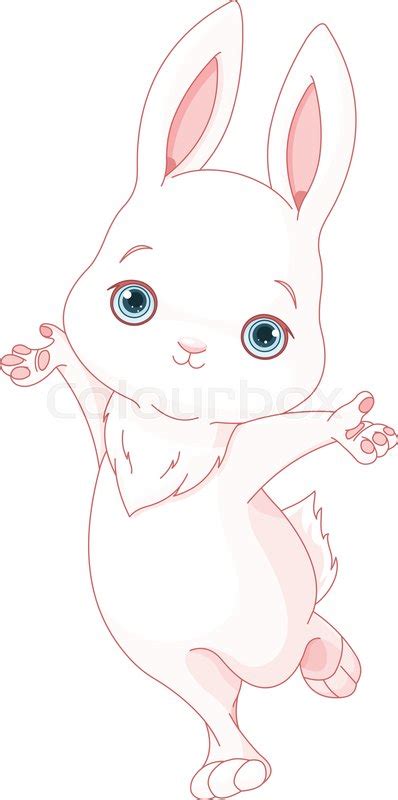 Illustration Of Cute White Bunny Stock Vector Colourbox