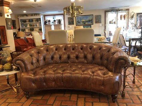 We've got the latest sales on curved leather sofa. Curved Light Brown Italian Leather Chesterfield Sofa at ...