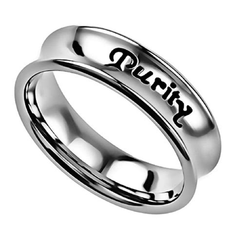 Purity Matthew 58 Womens Christian Truth Band Ring Stainless Steel