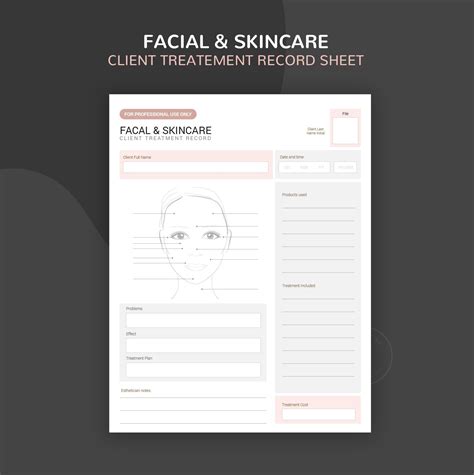 Facial Consultation Form Facial Consent Forms Esthetician Etsy Uk Facial Skin Care
