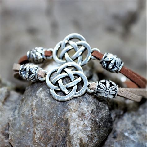 Celtic Infinity Bracelet Celtic Knot Love Knot Unisex Suede Etsy