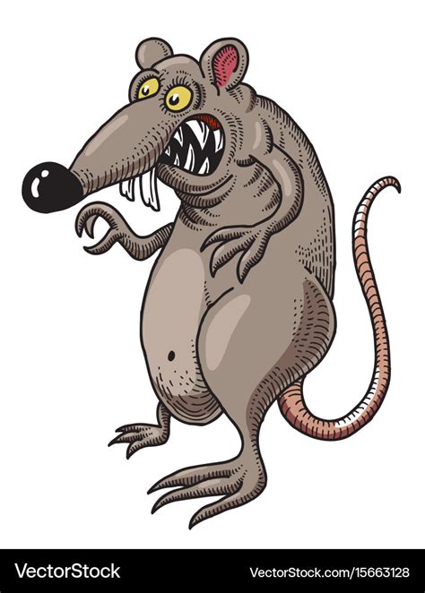 Cartoon Image Of Evil Rat Royalty Free Vector Image