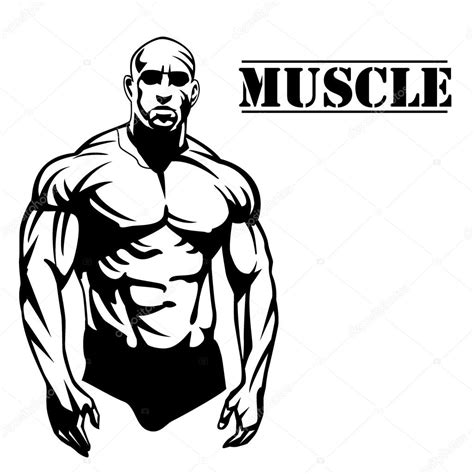 Muscle Man Vector Illustration Stock Vector By Caps Lock