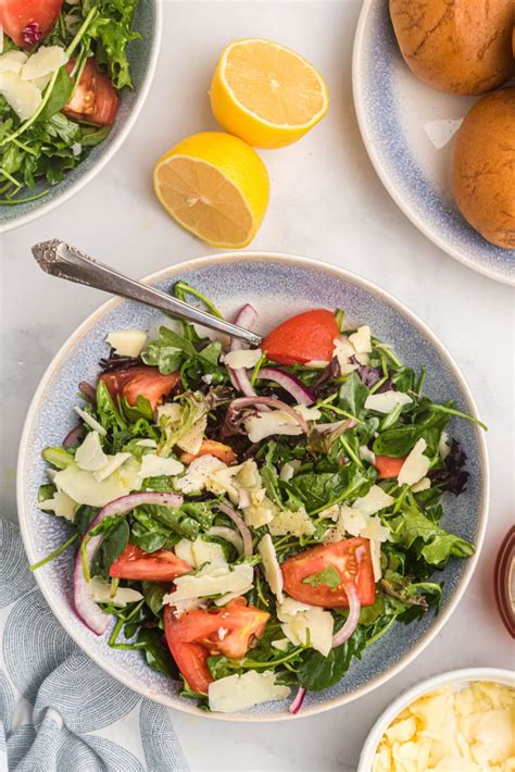 Mixed Green Salad With Honey Lemon Dressing Recipe Girl