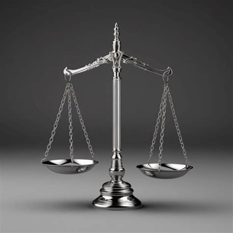 Premium Ai Image A Metal Balance Scale Of Justice In The Style Of