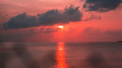 Horizon Clouds Sea Sunset Calm 8k