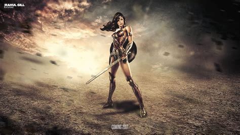 Wonder Woman Movie Poster Gal Gadot Photoshop Manipulation