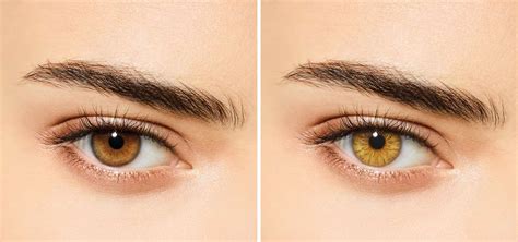 Before After On Light Brown Eyes Desio Color Contact Lenses