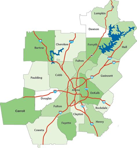 Atlanta Metro County Map Information By County County