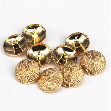 10piece 20mm Alloy Gold Metal Button Plating Round Shank Buttons Sewing