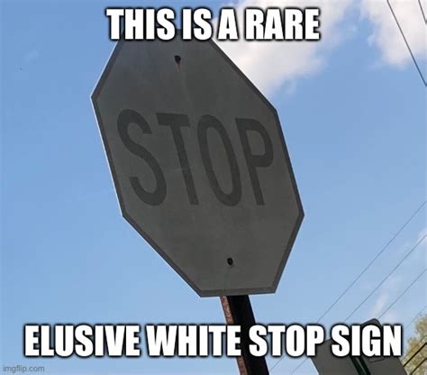 White Stop Sign Discovered Imgflip