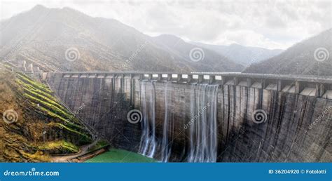 Dam With Overflow Stock Photo Image Of Water Nature 36204920